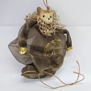 NEW VINTAGE Katherine's Collection Cat Charm Bell Bag Ornament Wayne Kleski